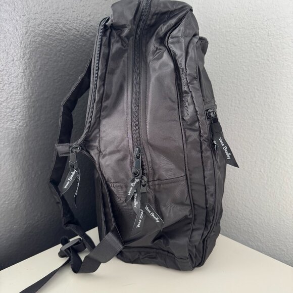 Vera Bradley Collapsible Zip Up Travel Backpack in Black Nylon main image 6